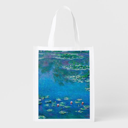Claude Monet _ Water Lilies 1906 Grocery Bag