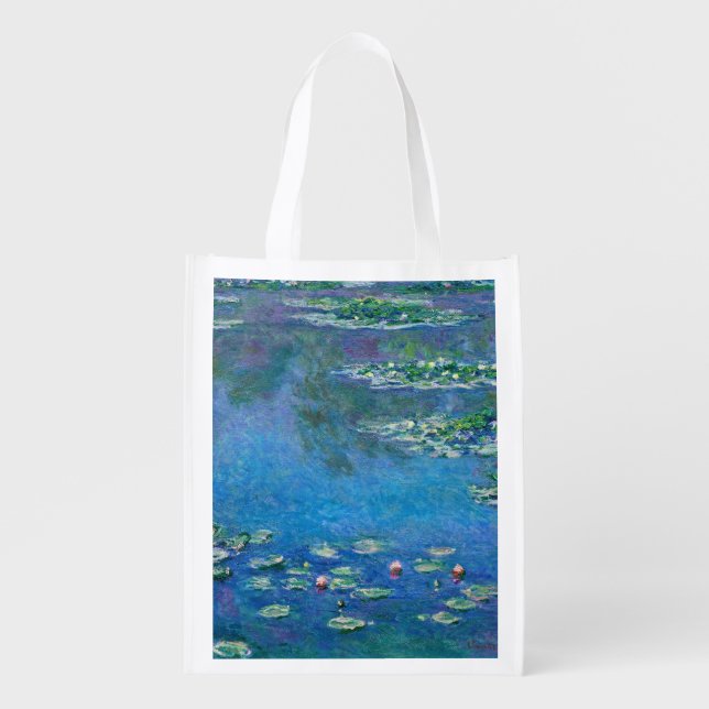 Claude Monet - Water Lilies 1906 Grocery Bag (Front)