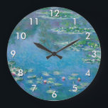 Claude Monet - Water Lilies 1906 Large Clock<br><div class="desc">Water Lilies (Nympheas) - Claude Monet,  Oil on Canvas,  1906</div>