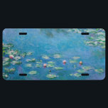 Claude Monet - Water Lilies 1906 License Plate<br><div class="desc">Water Lilies (Nympheas) - Claude Monet,  Oil on Canvas,  1906</div>