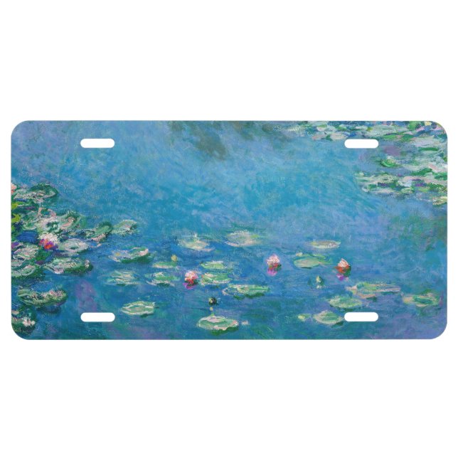 Claude Monet - Water Lilies 1906 License Plate (Front)