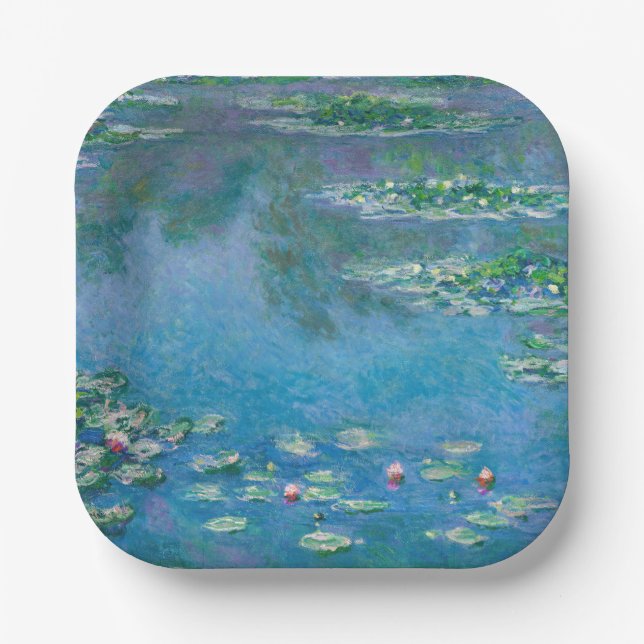 Claude Monet - Water Lilies 1906 Paper Plates (Front)