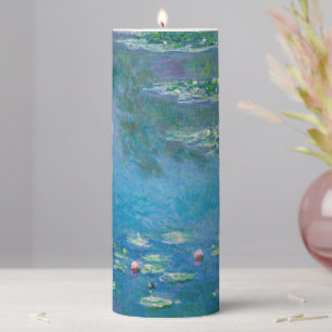 Claude Monet - Water Lilies 1906 Pillar Candle