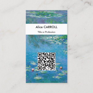 Claude Monet - Water Lilies 1906 - QR Code Business Card
