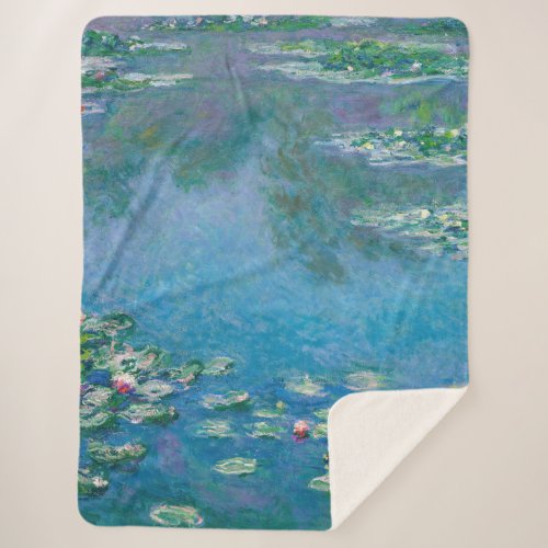 Claude Monet _ Water Lilies 1906 Sherpa Blanket