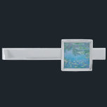 Claude Monet - Water Lilies 1906 Silver Finish Tie Bar<br><div class="desc">Water Lilies (Nympheas) - Claude Monet,  Oil on Canvas,  1906</div>
