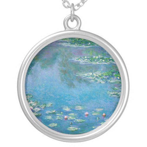 Claude Monet _ Water Lilies 1906 Silver Plated Necklace