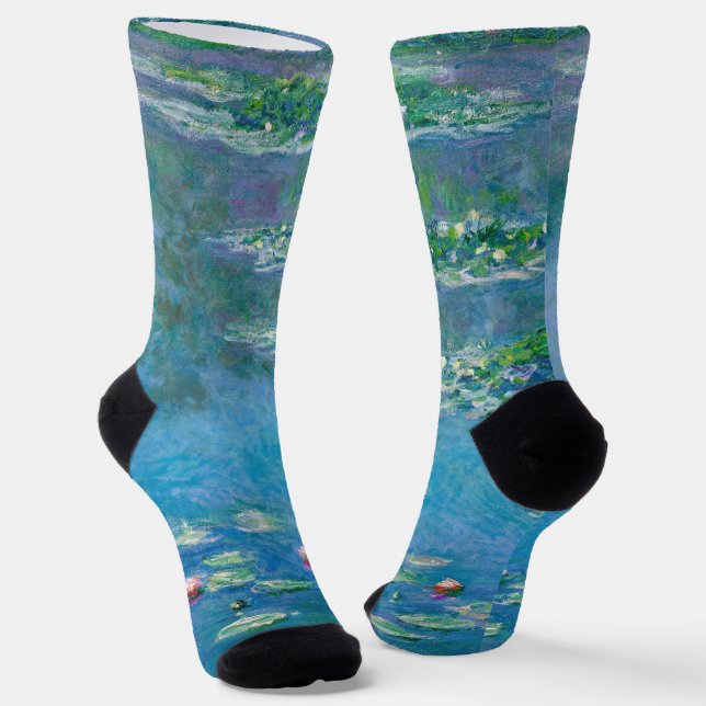 Claude Monet - Water Lilies 1906 Socks (Angled)