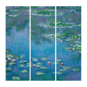 Claude Monet - Water Lilies 1906 Triptych
