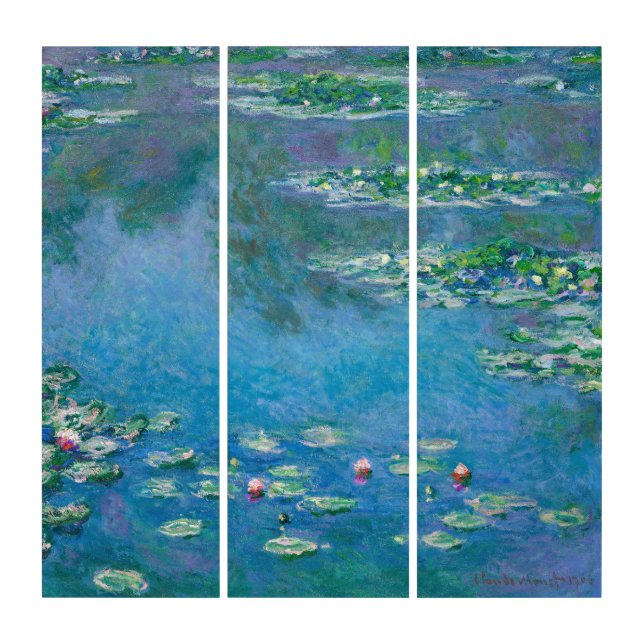 Claude Monet - Water Lilies 1906 Triptych (Front)