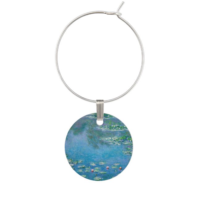 Claude Monet - Water Lilies 1906 Wine Charm (Front)