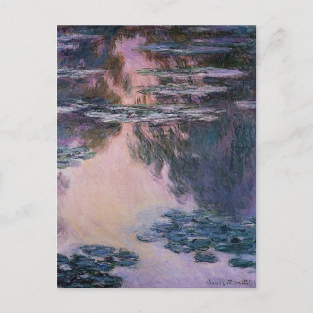 Claude Monet Water Lilies, 1907 GalleryHD Fine Art Postcard (Front)