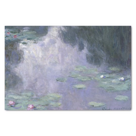 Claude Monet Water Lilies 1907 Nymphéas GalleryHD Tissue Paper | Zazzle.com