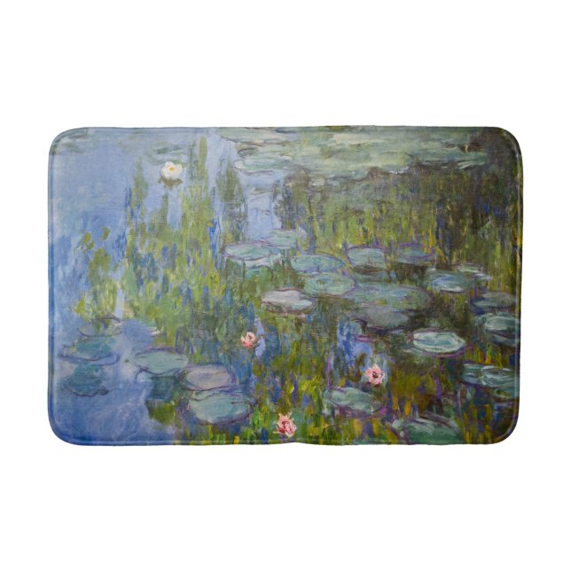 Claude Monet Water Lilies 1915 Impressionist Art Bath Mat (Front)