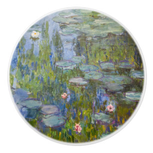 Claude Monet Water Lilies 1915 Impressionist Art Ceramic Knob