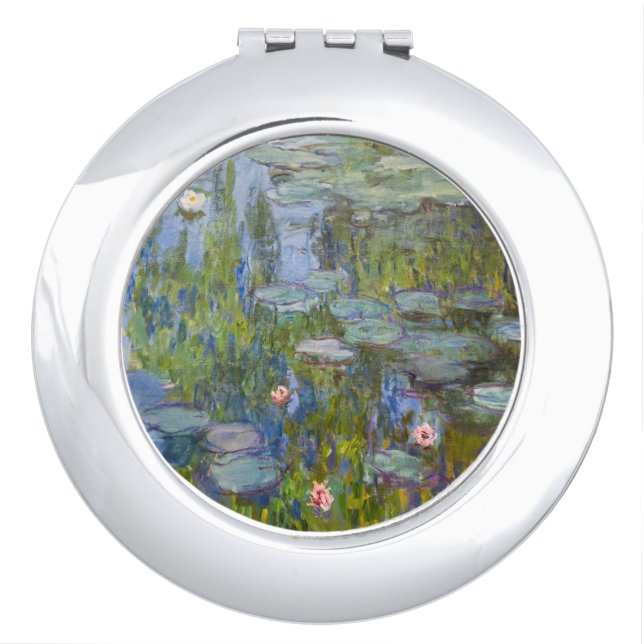 Claude Monet Water Lilies 1915 Impressionist Art Compact Mirror (Front)