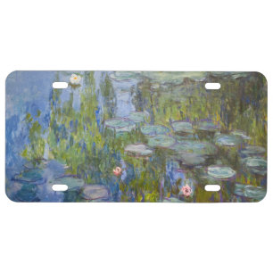 Claude Monet Water Lilies 1915 Impressionist Art License Plate