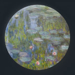 Claude Monet Water Lilies 1915 Impressionist Art Paper Plates<br><div class="desc">"Water Lilies" (1915) is a stunning example of Claude Monet’s late-period mastery at his Giverny garden. This iconic Impressionist painting focuses on the serene surface of his lily pond, where vibrant green pads and delicate blossoms in pink and white float upon deep, shimmering blue water. Monet’s expressive, loose brushwork captures...</div>
