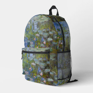 Claude Monet Water Lilies 1915 Impressionist Art Printed Backpack