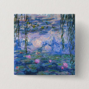 Claude Monet - Water Lilies, 1916 Button