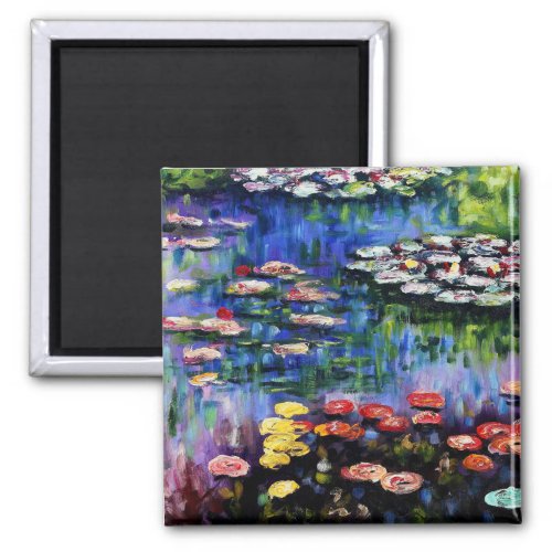 Claude Monet Water Lilies 1916 Fine Art Magnet