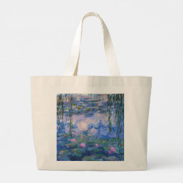 Claude Monet - Water Lilies, 1916 Large Tote Bag