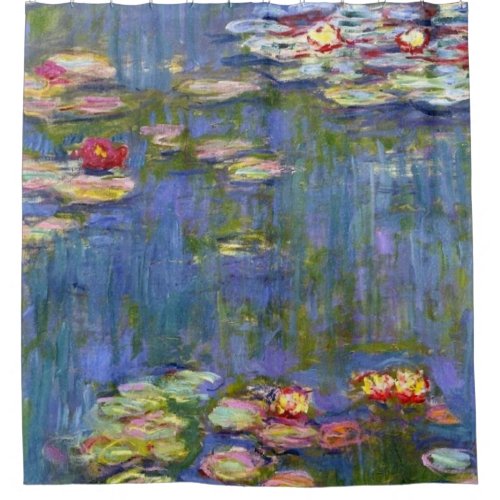 Claude Monet Water Lilies 1916 Restored Shower Curtain