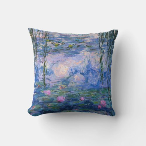 Claude Monet _ Water Lilies 1916 Throw Pillow