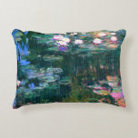 Claude Monet - Water Lilies (1917) Accent Pillow<br><div class="desc">Claude Monet's "Water Lilies" is a renowned series of paintings created by the French impressionist artist in the year 1917. This series depicts Monet's beloved water garden, which he cultivated at his home in Giverny, France. The painting "Water Lilies" from this series showcases Monet's signature style of capturing the essence...</div>