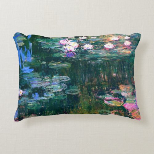 Claude Monet _ Water Lilies 1917 Accent Pillow