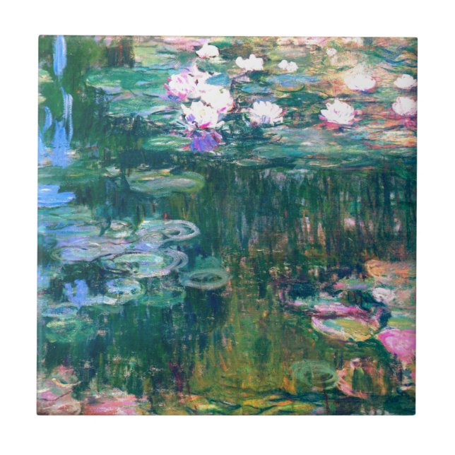 Claude Monet Water Lilies 1917 Ceramic Tile (Front)