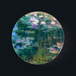 Claude Monet Water Lilies 1917 Pinback Button<br><div class="desc">Artist: Claude Monet
Title: Water Lillies
Year: 1917</div>