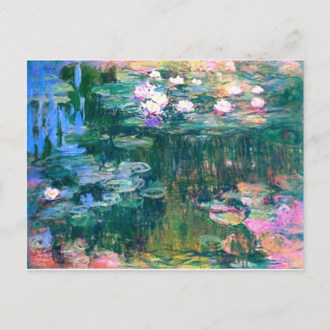 Claude Monet Water Lilies 1917 Postcard (Front)