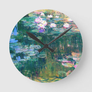 Claude Monet Water Lilies 1917 Round Clock