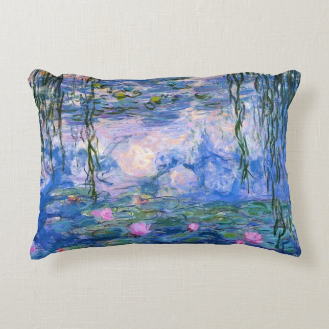 Claude Monet Water Lilies 1919 Accent Pillow (Front)
