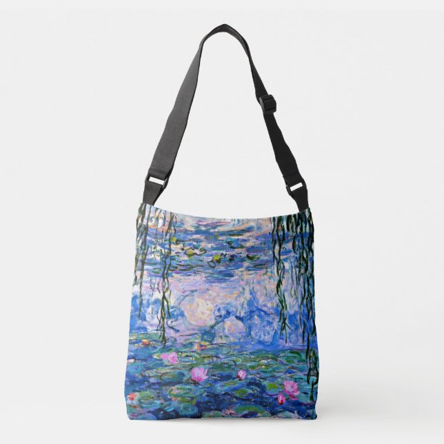 Claude Monet - Water Lilies, 1919 Crossbody Bag (Front)