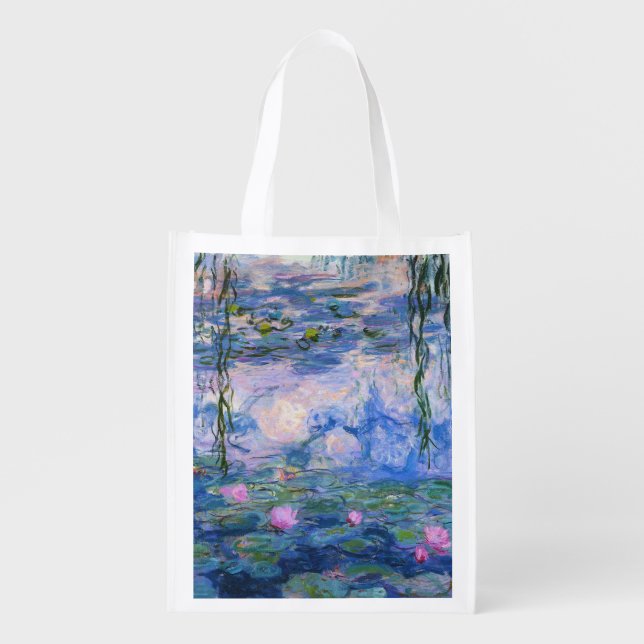 Claude Monet - Water Lilies 1919 Grocery Bag (Front)