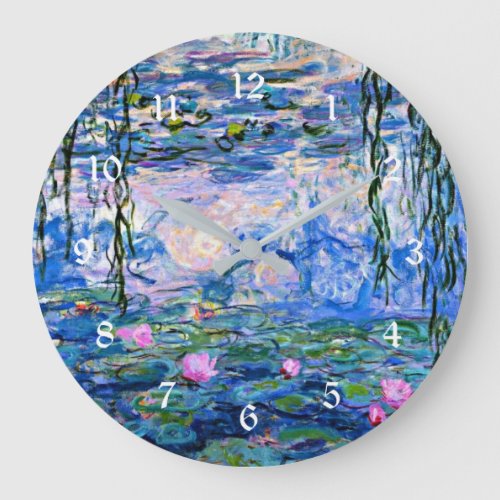 Claude Monet _ Water Lilies 1919 Large Clock