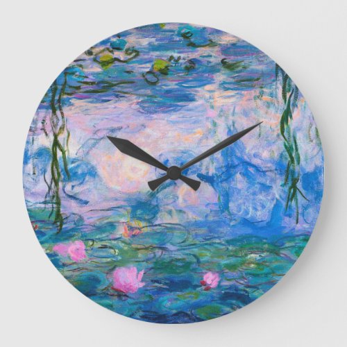 Claude Monet _ Water Lilies 1919 Large Clock