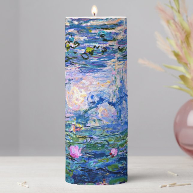 Claude Monet - Water Lilies, 1919, Pillar Candle (In Situ)