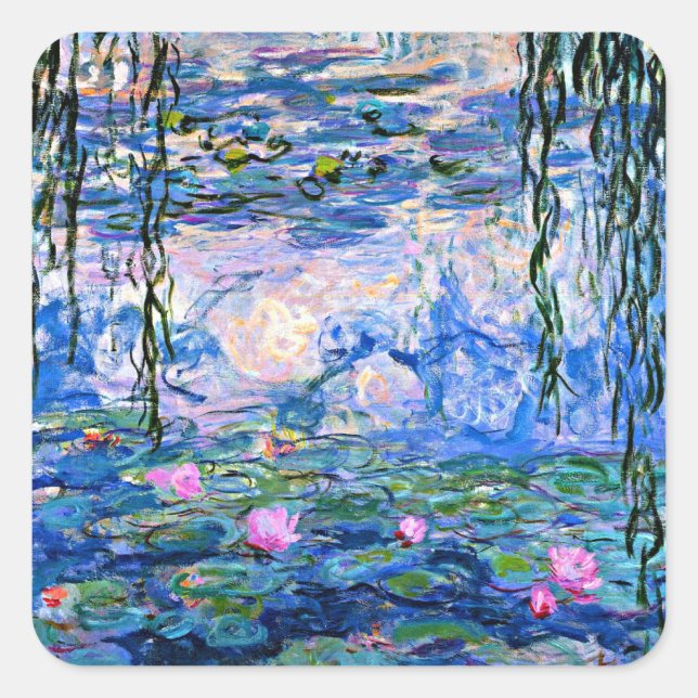 Claude Monet - Water Lilies, 1919, Square Sticker (Front)