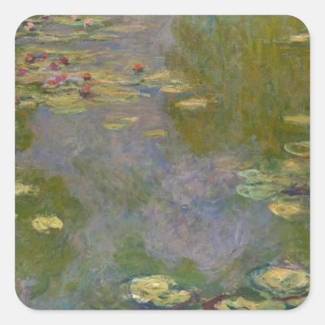 Claude Monet | Water Lilies, 1919 Square Sticker (Front)