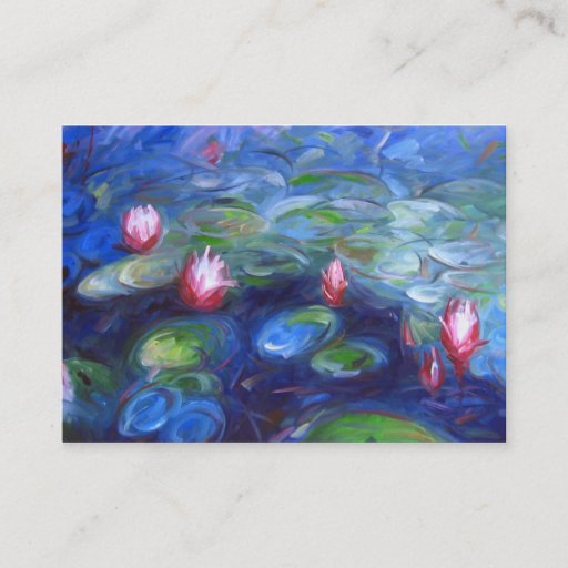 Customizable Claude Monet: Water Lilies 2 Business Card