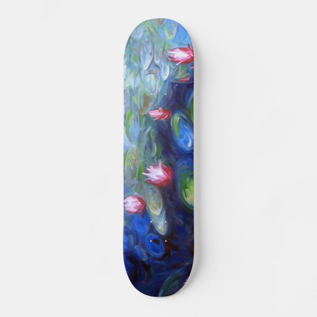 Claude Monet: Water Lilies 2 Skateboard Deck (Front)