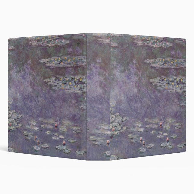 Claude Monet - Water Lilies 3 Ring Binder (Background)