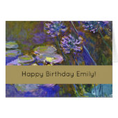 Claude Monet Water Lilies Agapanthus (Front Horizontal)