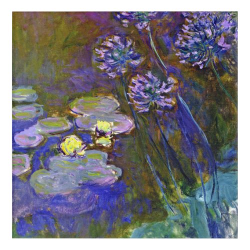 Claude Monet Water Lilies Agapanthus Acrylic Print