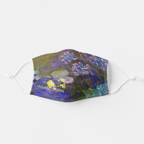 Claude Monet Water Lilies Agapanthus Adult Cloth Face Mask