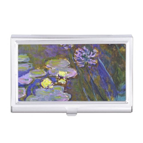 Claude Monet Water Lilies Agapanthus Business Card Case