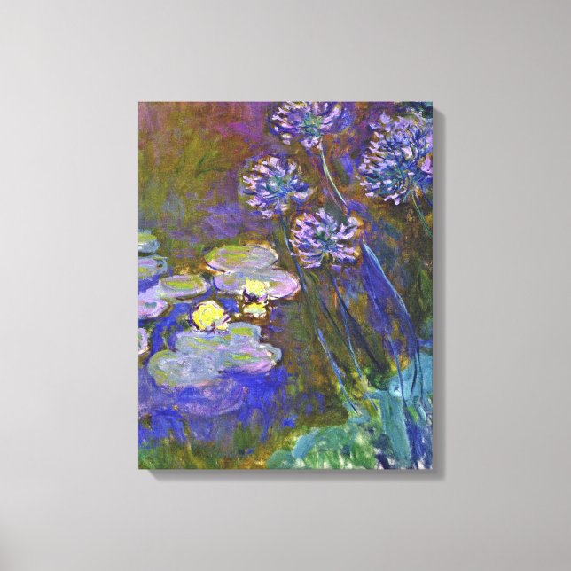 Claude Monet Water Lilies Agapanthus Canvas Print (Front)
